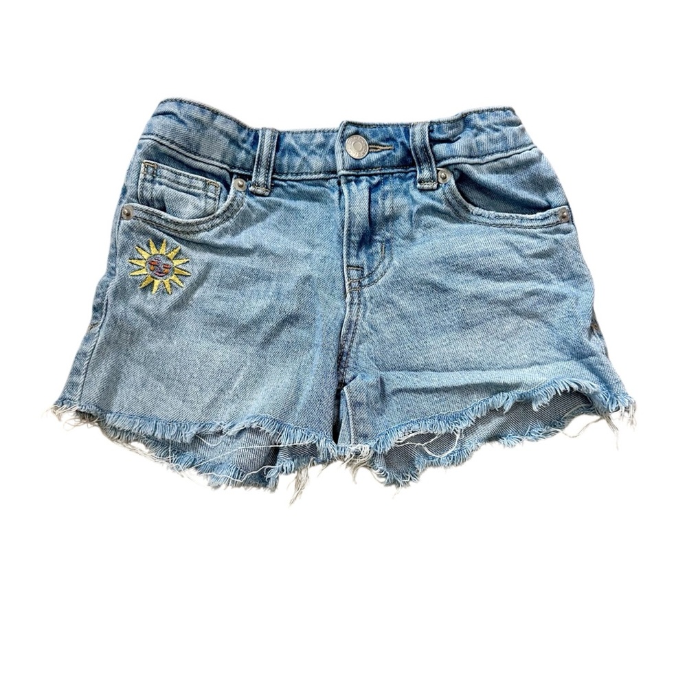 Cat & Jack Distressed Sun Embroidered Denim Shorts
